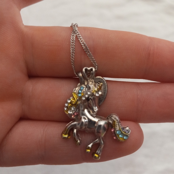 Silver Moon Bay Silver "You are magical" Unicorn Necklace - Picture 7 of 7